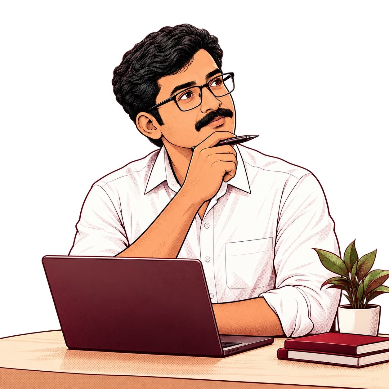Kumar, the CODESKY strategist, planning at his desk